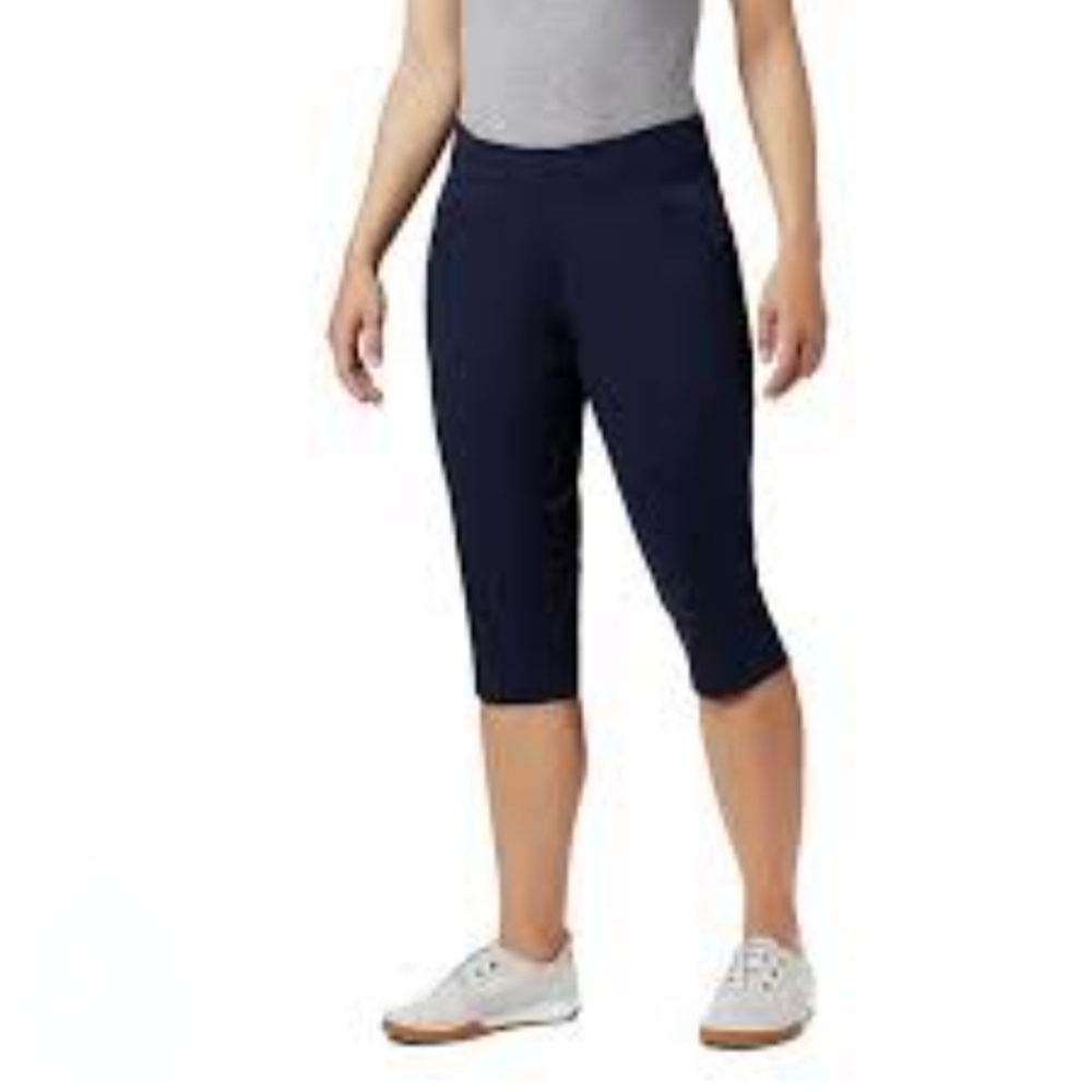 Women's High-Rise Navy Capri Pants